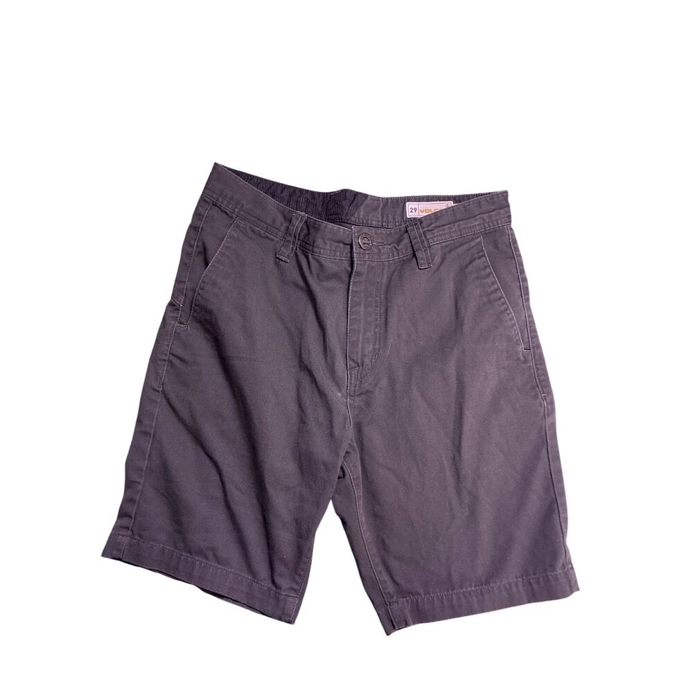 Volcom Skate Shorts Mens 29 Gray Y2K Skater Streetwear Casual Cotton Shorts